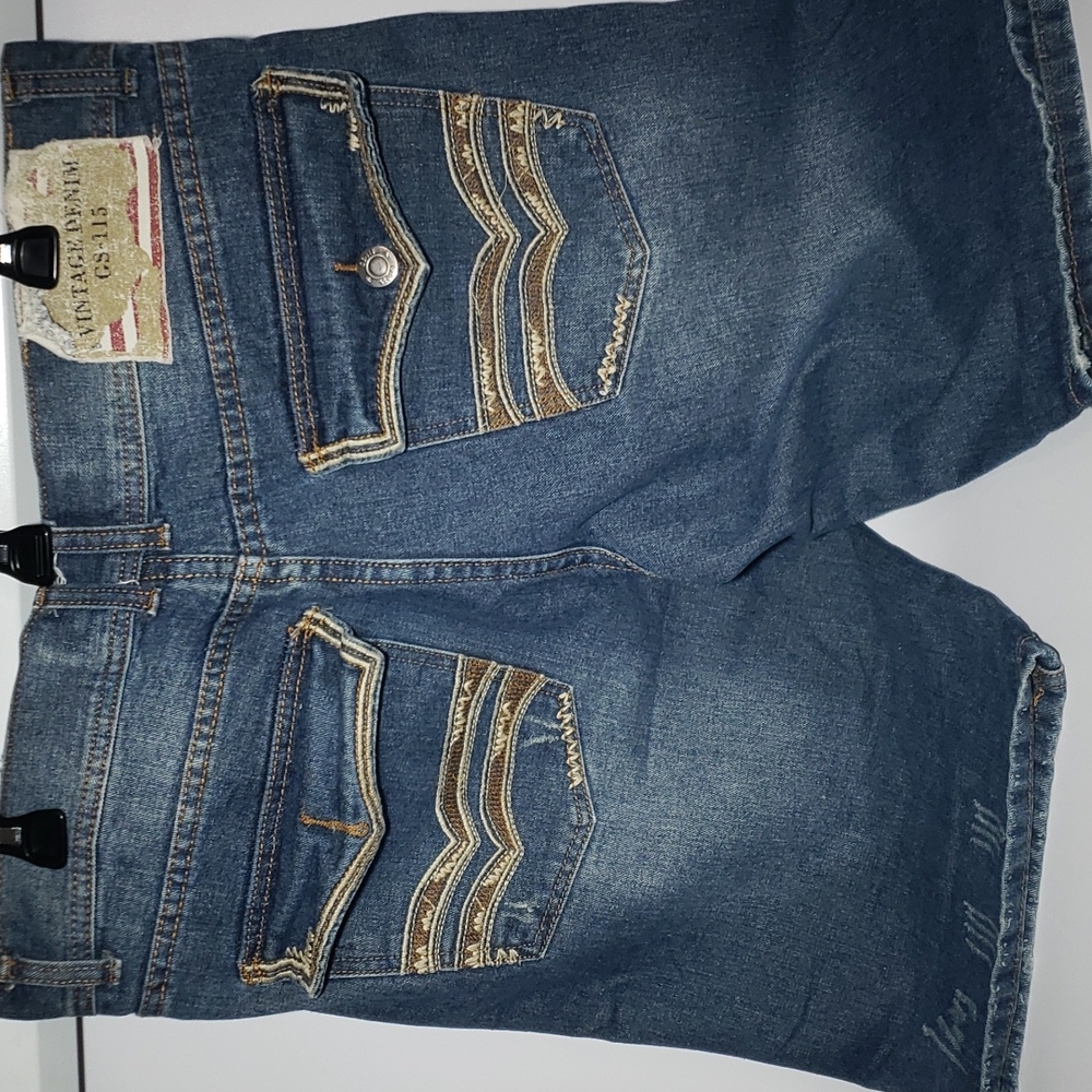 Vintage And Denim distressed men's  jean shorts.